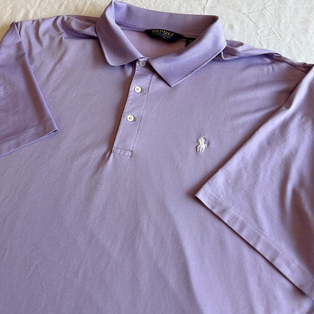 Polo Golf Ralph Lauren Shirt Mens XXL Lavender Pima Cotton Polo Pony Logo